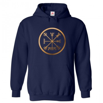 Vegvisir Black Viking Compass Unisex Kids and Adults Pullover Hoodie for Mythological TV Show Fans									 									 									